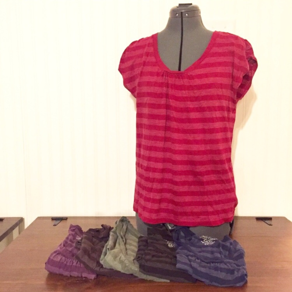 Lot of 6 Faded Glory scoop neck tees